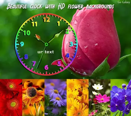 Flower Clock Live Wallpaper android App screenshot 0