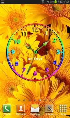 Flower Clock Live Wallpaper android App screenshot 9