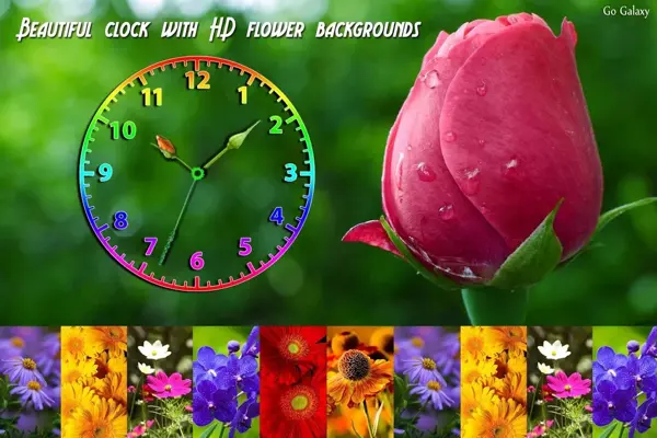 Flower Clock Live Wallpaper android App screenshot 1