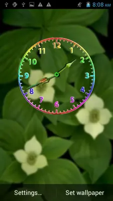 Flower Clock Live Wallpaper android App screenshot 4