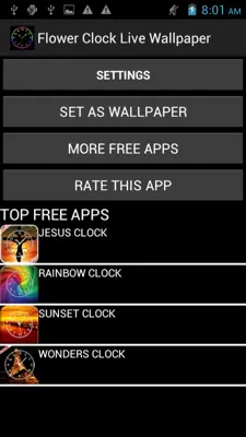 Flower Clock Live Wallpaper android App screenshot 7